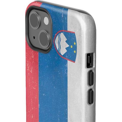 Slovenia Flag Distressed iPhone 13 Impact Case